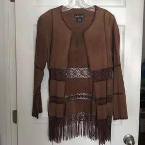 Medium Robert Louis Brown Suede Jacket w/ Fringe